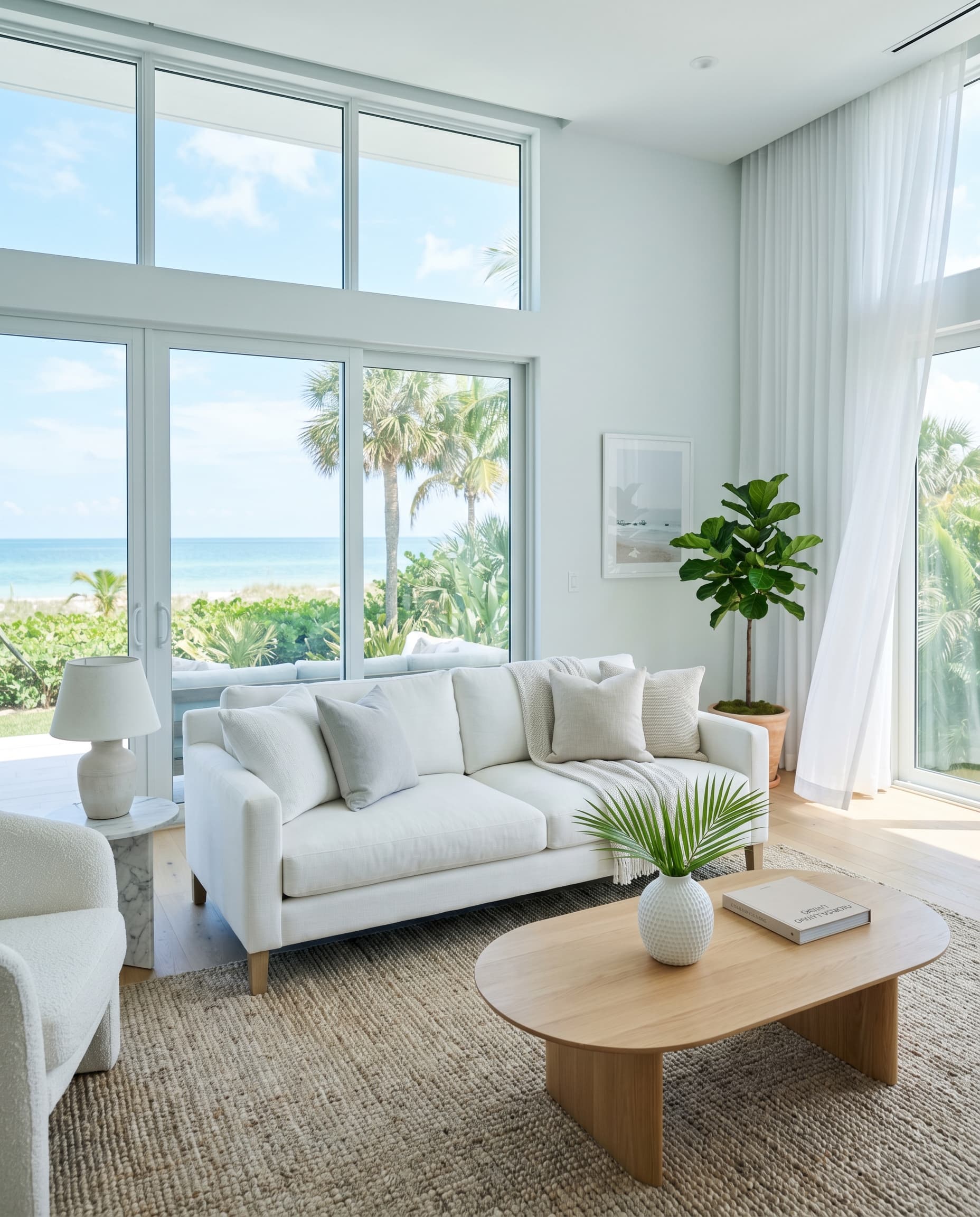 Bright, airy Florida living room with sunlight and fresh, clean indoor air